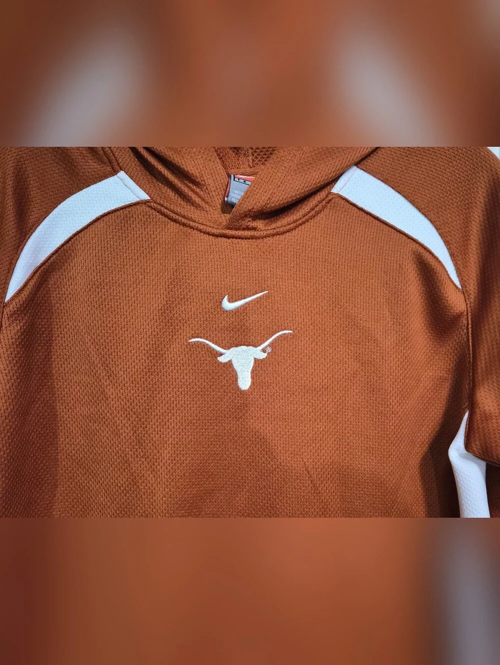 Boys Vintage Y2K Nike Dri-fit Texas Longhorn Hoodie Sz. L (16/18)